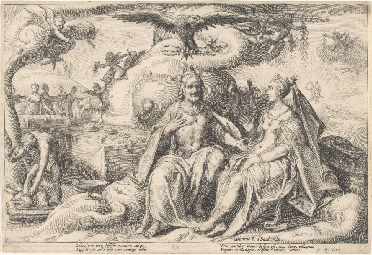 Discussione tra Giove e Giunone da Hendrick Goltzius (workshop of)