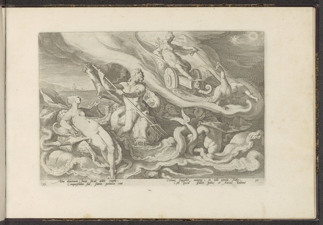 Giunone si lamenta con Teti e Oceano (Metamorfosi di Ovidio) da Hendrick Goltzius (workshop of)