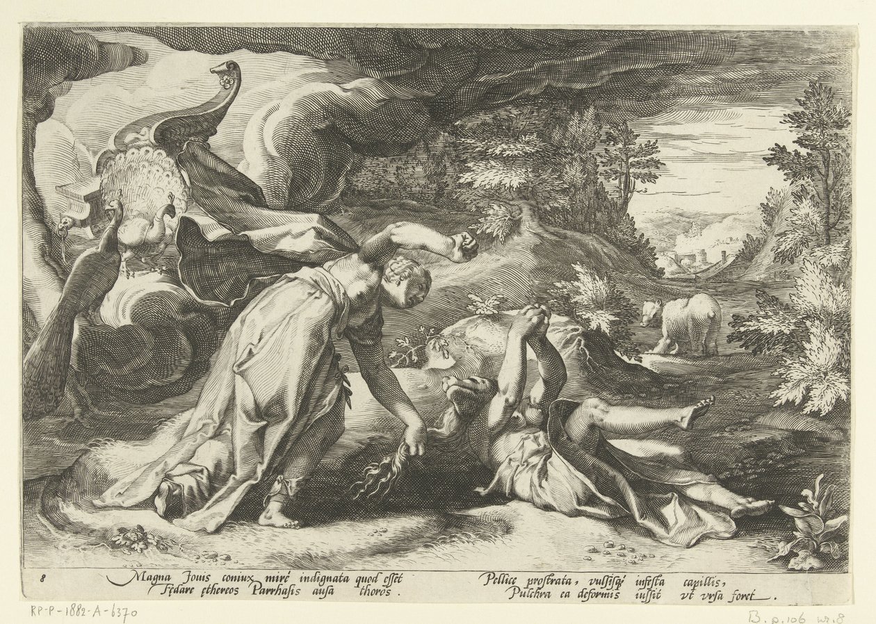 Giunone trasforma Callisto in un orso da Hendrick Goltzius (workshop of)