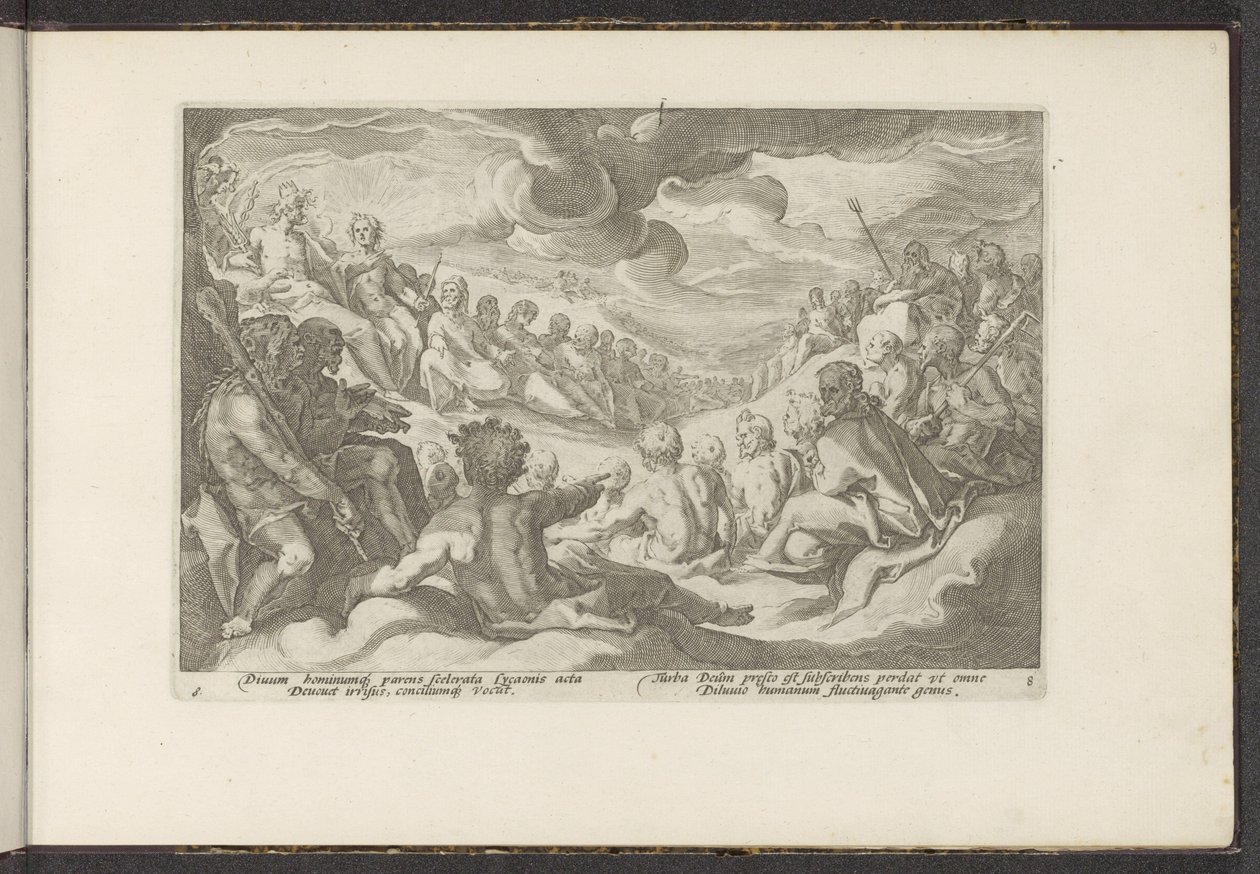 Giove convoca gli dei olimpici da Hendrick Goltzius (workshop of)