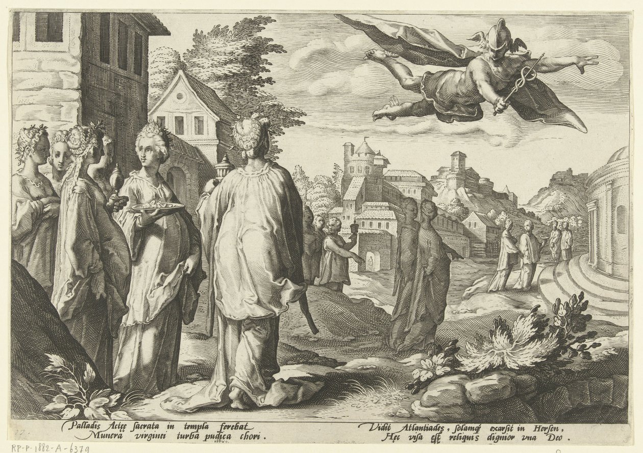 Mercurio si innamora di Erse da Hendrick Goltzius (workshop of)