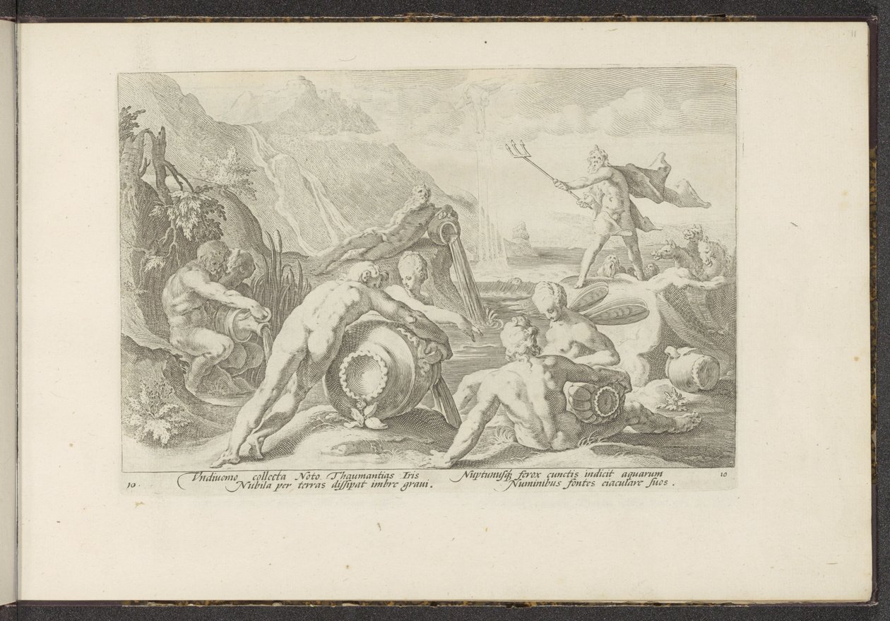 Nettuno e i fiumi causano un diluvio da Hendrick Goltzius (workshop of)