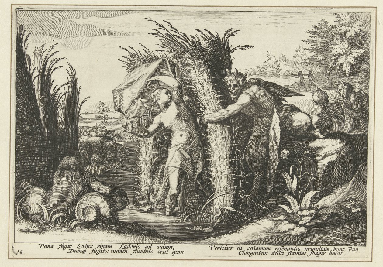 Pan e Siringa da Hendrick Goltzius (workshop of)
