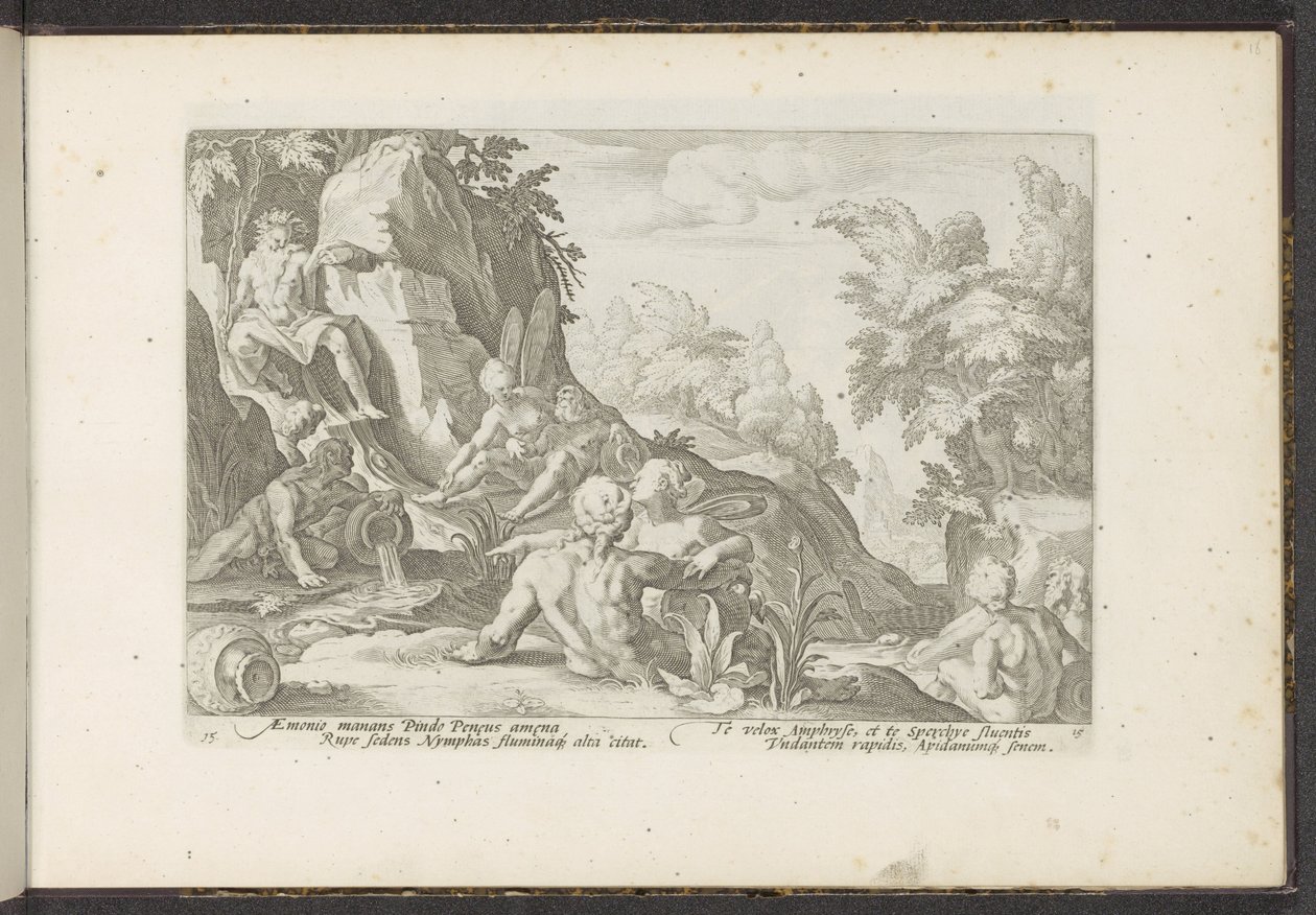 Peneo visitato da altri dei fluviali da Hendrick Goltzius (workshop of)
