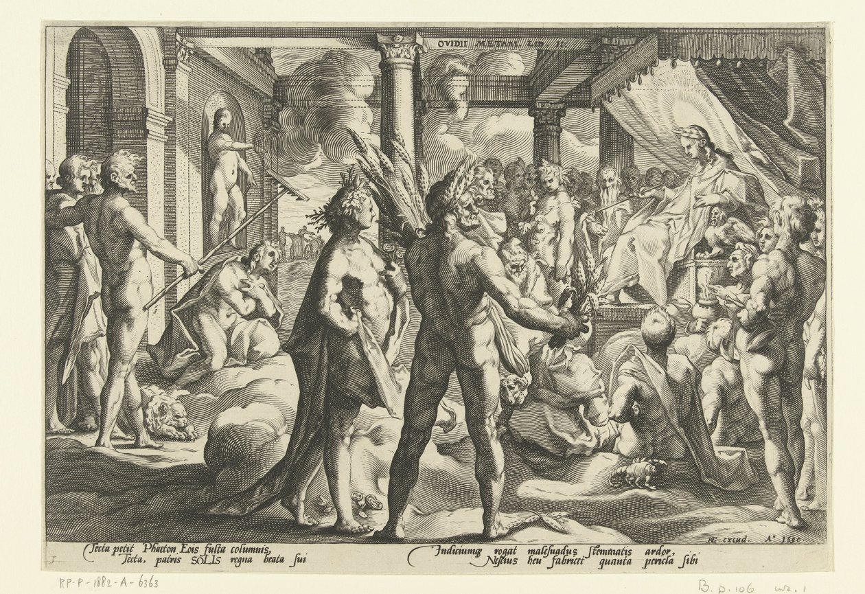 Phaëton nel palazzo di Helios da Hendrick Goltzius (workshop of)
