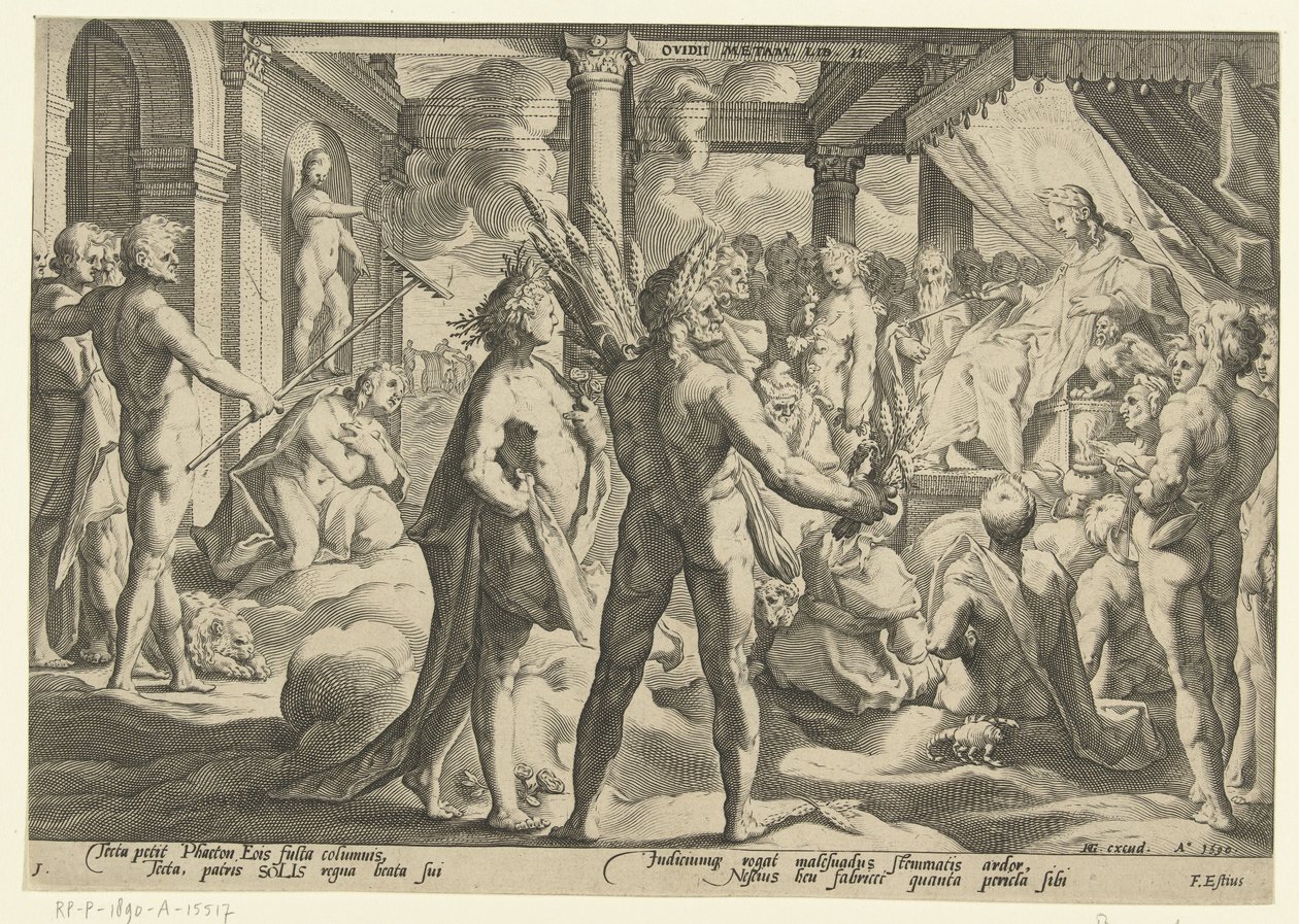 Faetonte nel palazzo di Helios da Hendrick Goltzius (workshop of)