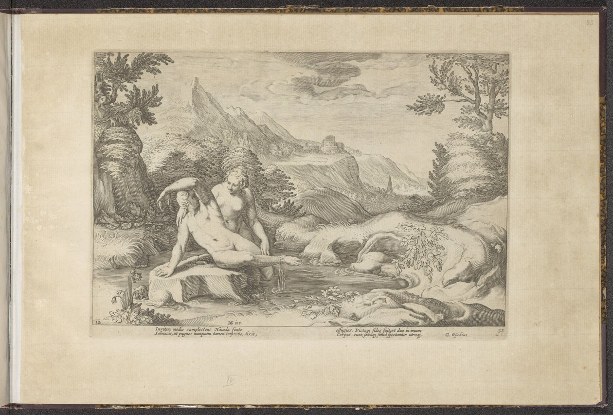 Salmacide ed Ermafrodito da Hendrick Goltzius (workshop of)