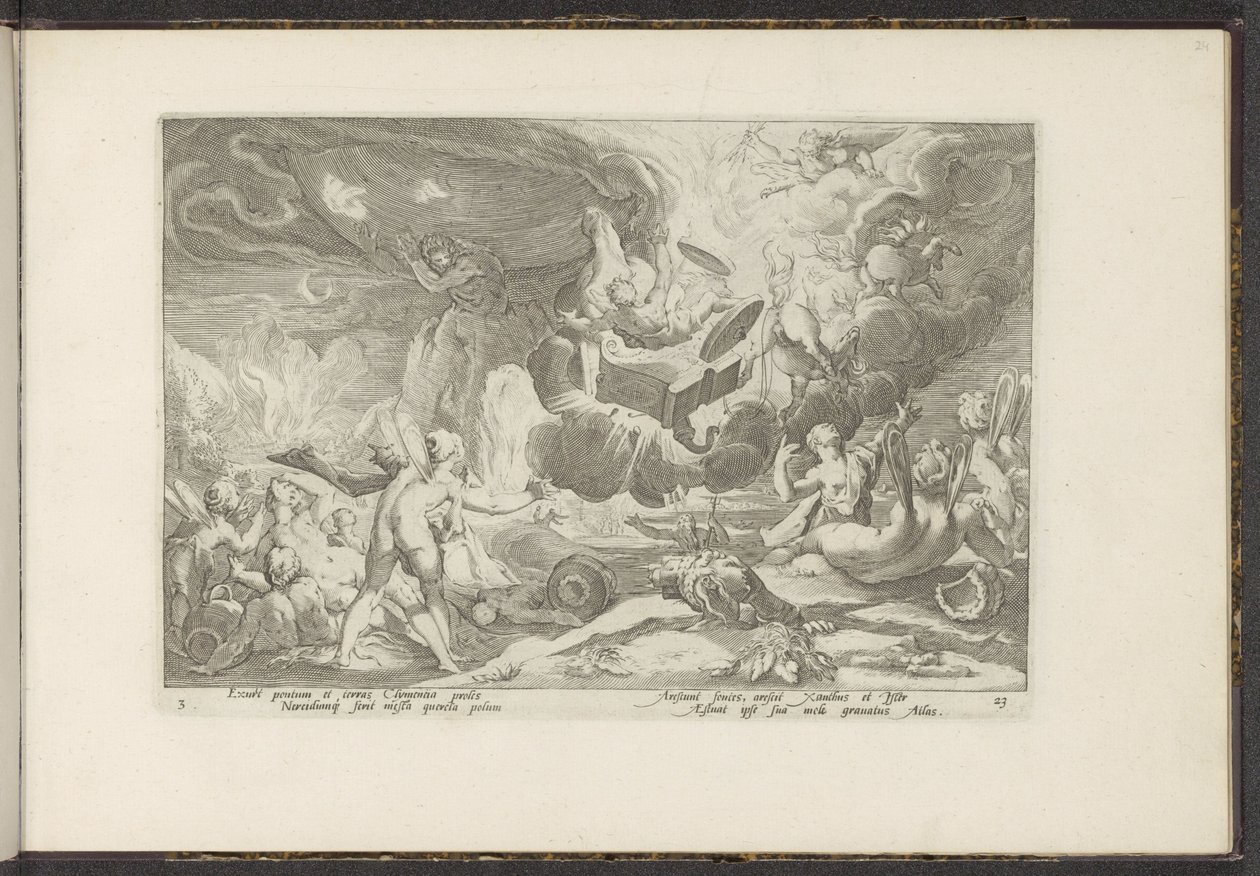 Caduta di Fetonte da Hendrick Goltzius (workshop of)
