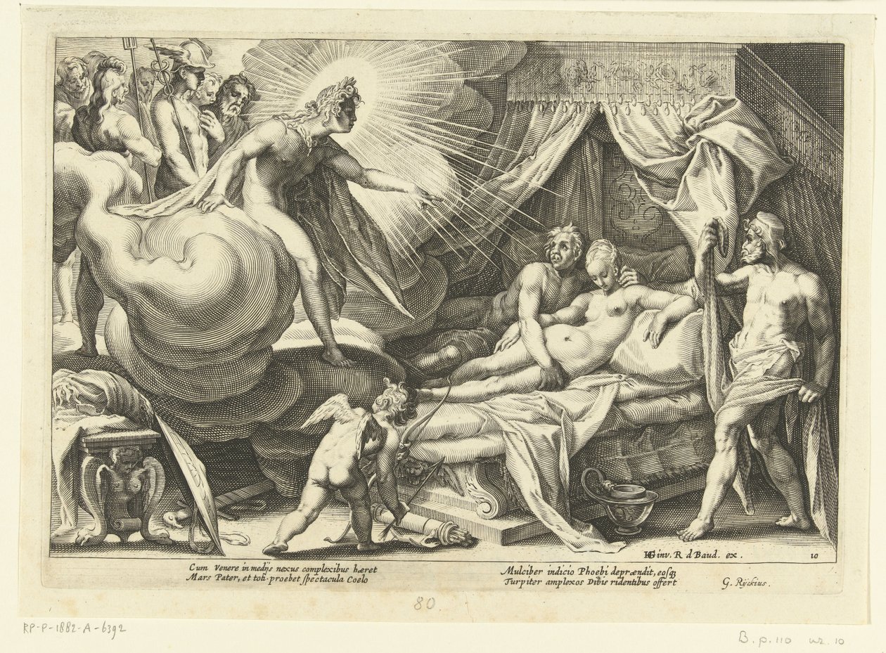 Venere e Marte sorpresi da Apollo (Le metamorfosi di Ovidio) da Hendrick Goltzius (workshop of)