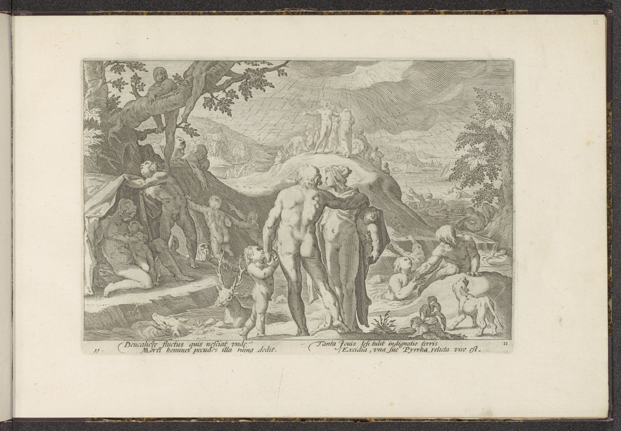 Diluvio di Deucalione da Hendrick Goltzius (workshop of)