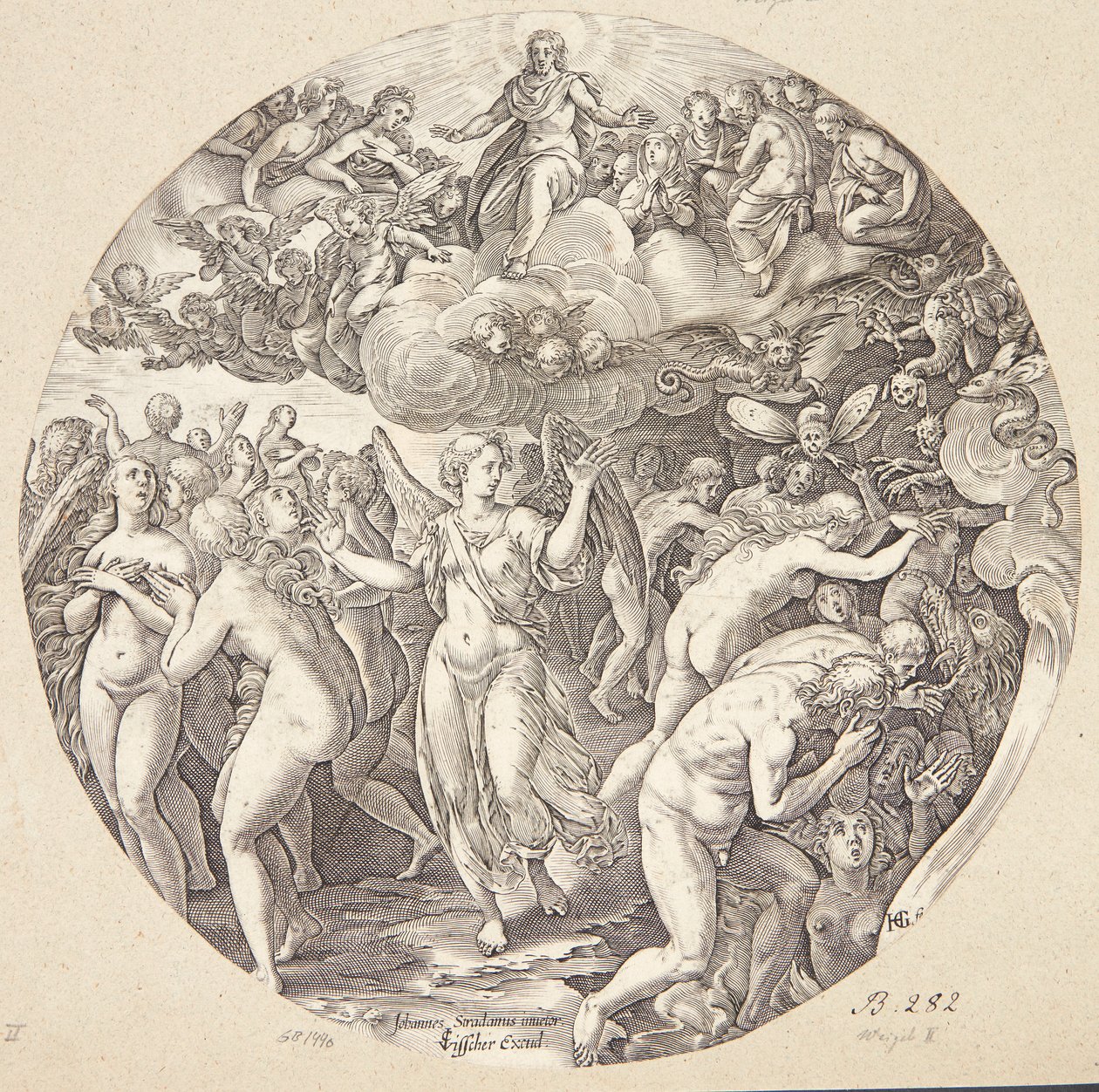 La separazione dei salvati e dei dannati da Hendrick Goltzius