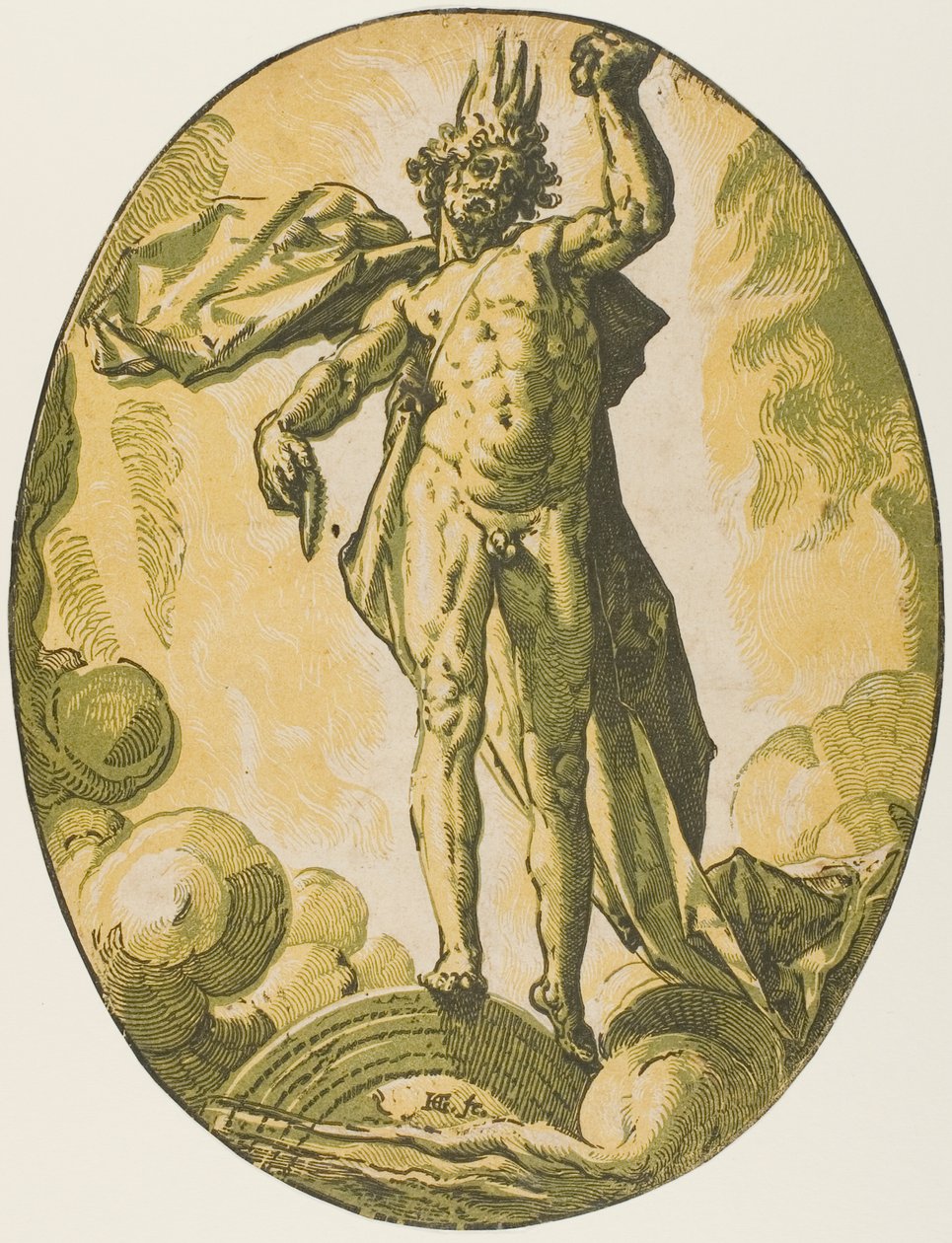 Etere, tavola sei da Demogorgon e le divinità da Hendrick Goltzius