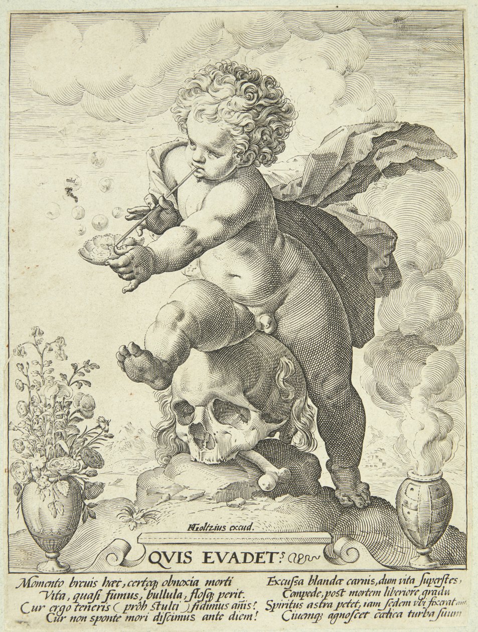 Allegoria della fugacità della vita ("Quis Evadet?") da Hendrick Goltzius