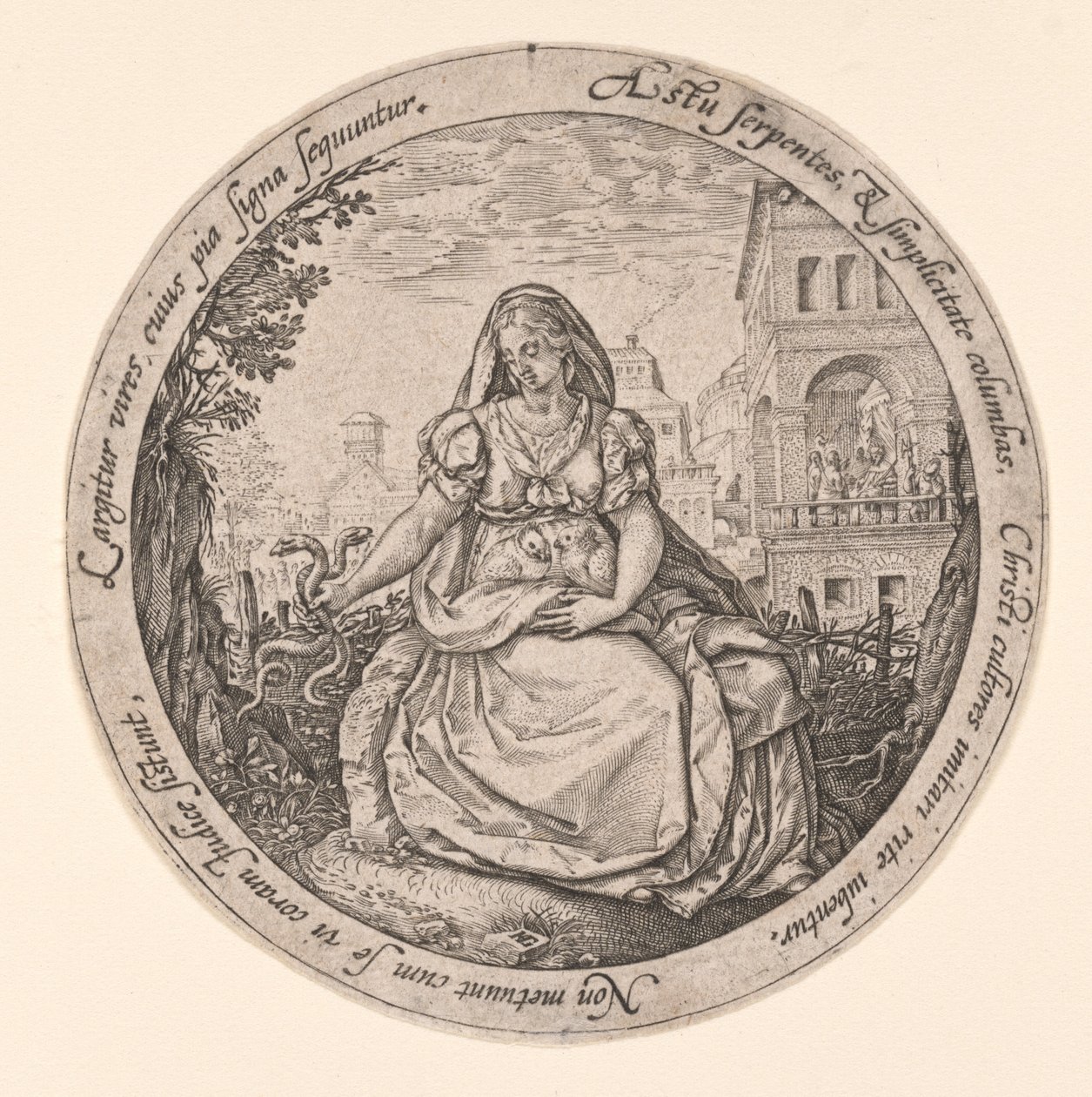 Allegoria della prudenza da Hendrick Goltzius