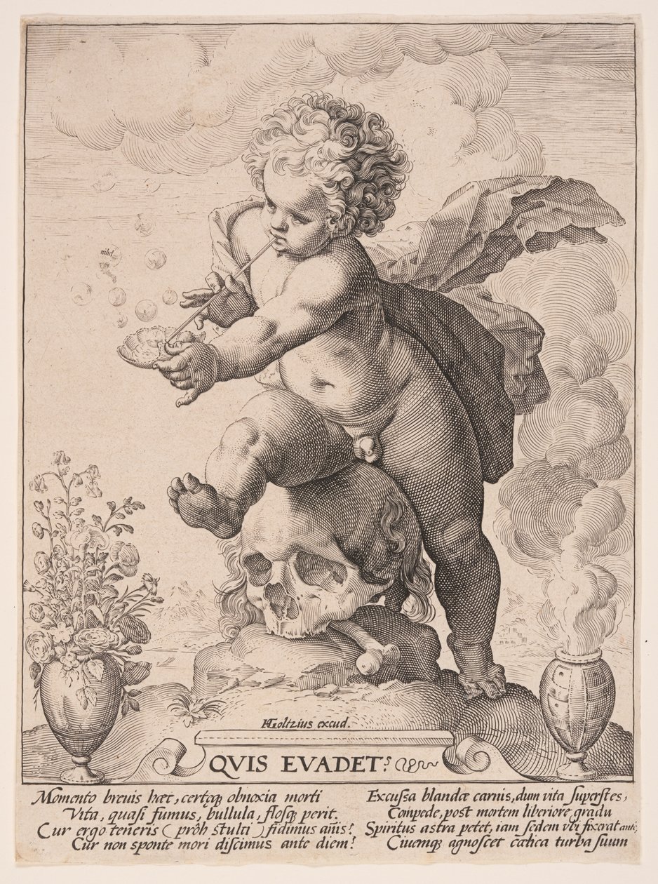 Allegoria della transitorietà (Quis Evadet) da Hendrick Goltzius