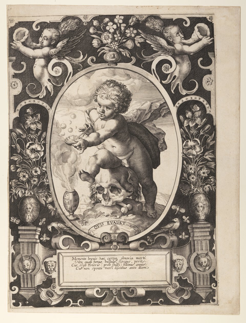 Allegoria della transitorietà (Quis Evadet) da Hendrick Goltzius