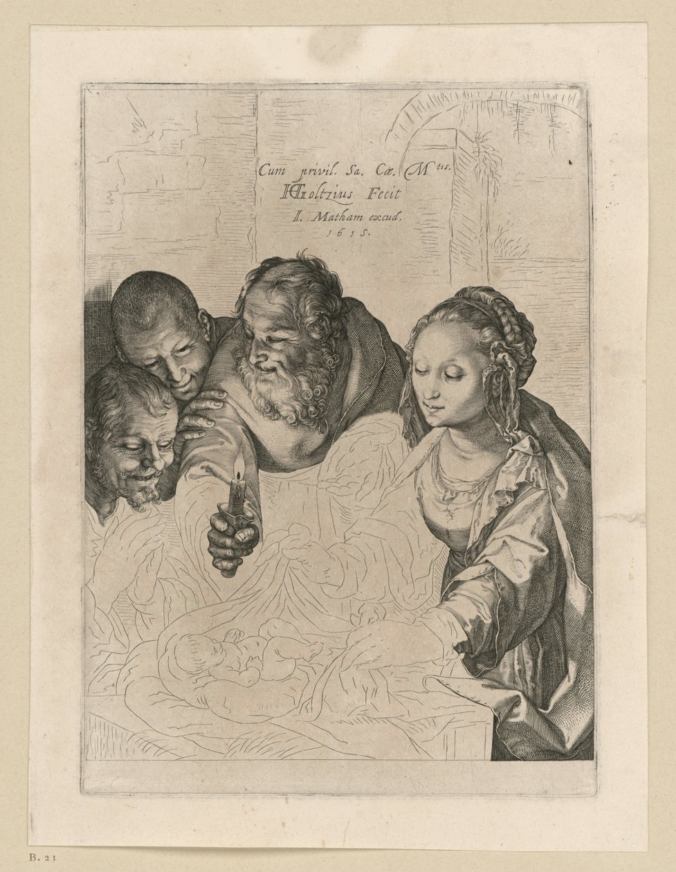 Adorazione dei pastori, 5º stato da Hendrick Goltzius