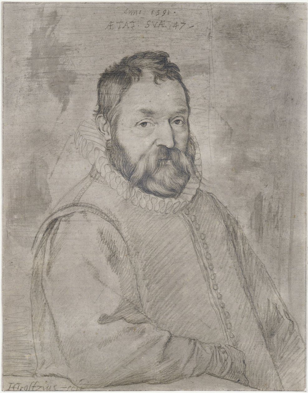 Ritratto a mezzo busto di Federico Zuccari da Hendrick Goltzius