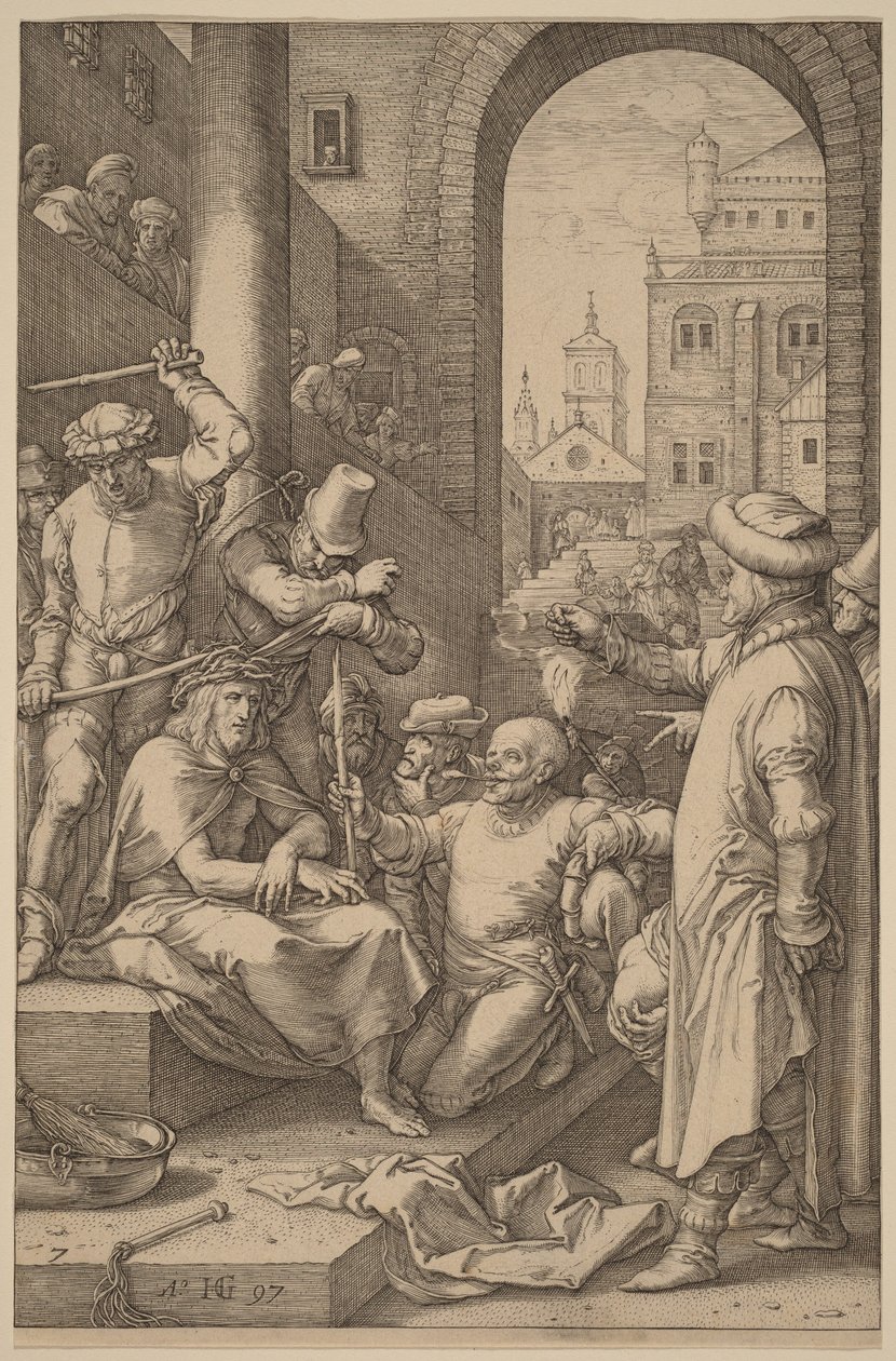 Cristo coronato di spine da Hendrick Goltzius