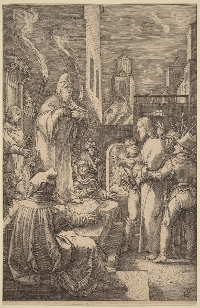 Cristo davanti a Caifa da Hendrick Goltzius