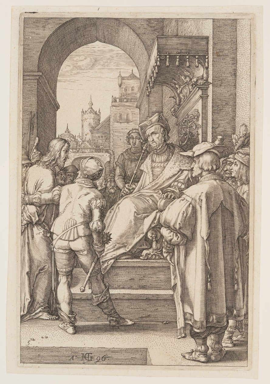 Cristo davanti a Pilato, da La Passione da Hendrick Goltzius