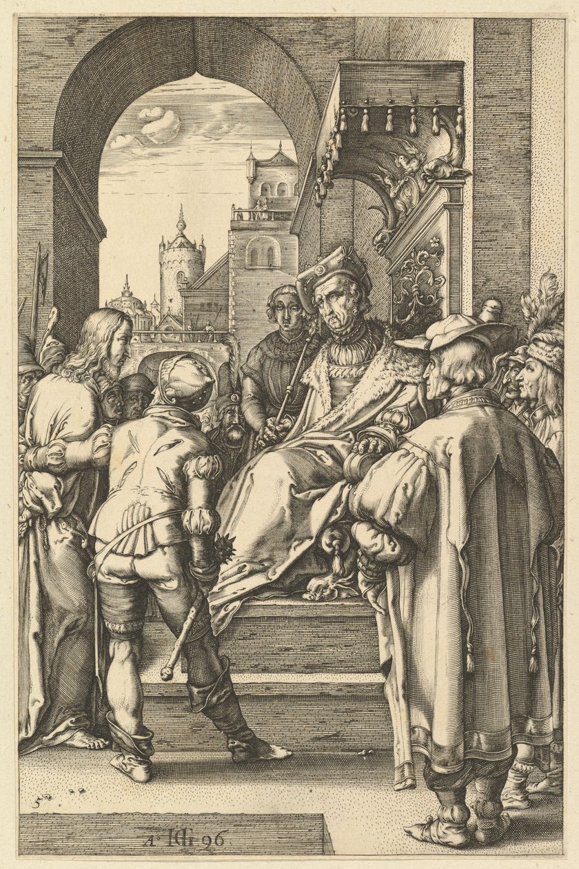 Cristo davanti a Pilato, da "La Passione di Cristo" da Hendrick Goltzius