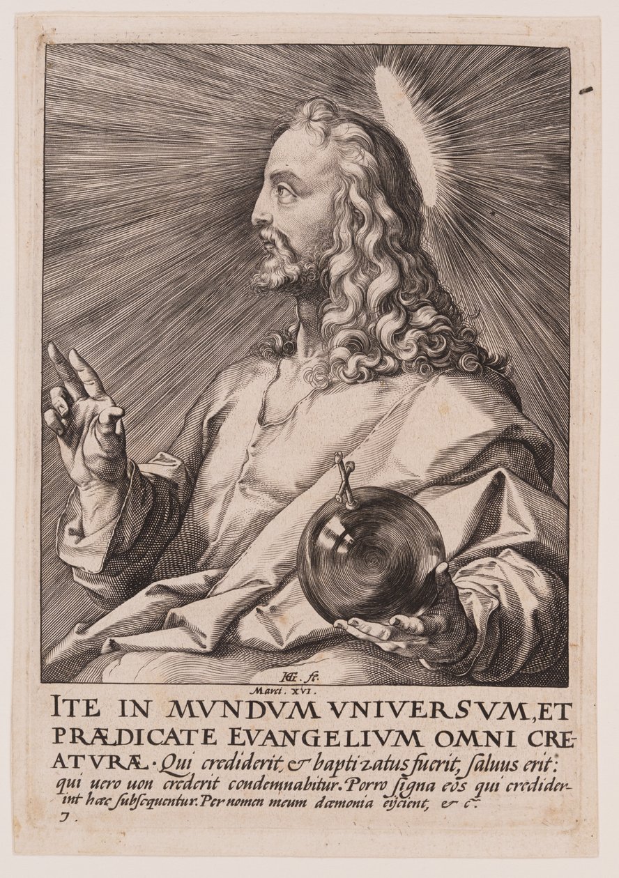Cristo, da Cristo, gli Apostoli e San Paolo con il Credo da Hendrick Goltzius