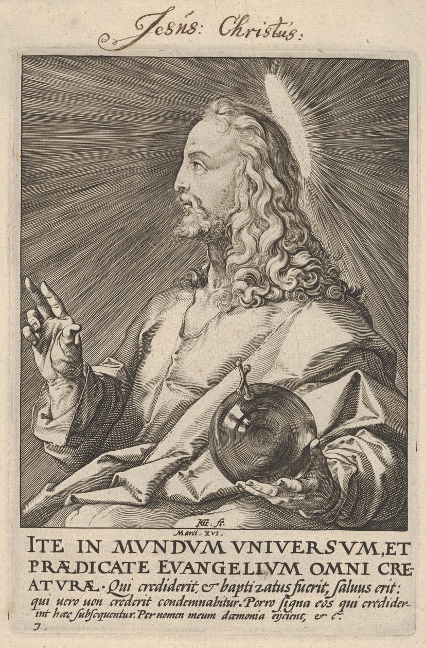 Cristo, dall’opera “Cristo, gli Apostoli e San Paolo con il Credo” da Hendrick Goltzius