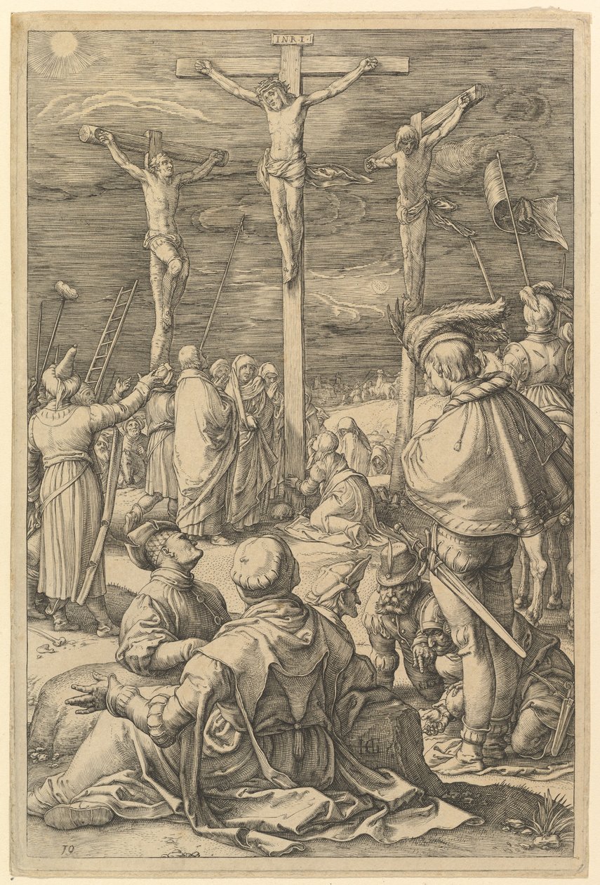 Cristo sulla croce, tratto da "La Passione di Cristo" da Hendrick Goltzius