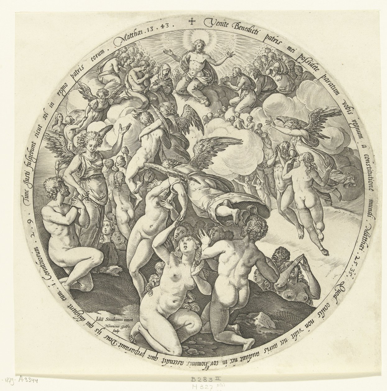 I beati accolti in cielo (Il Giudizio Universale) da Hendrick Goltzius