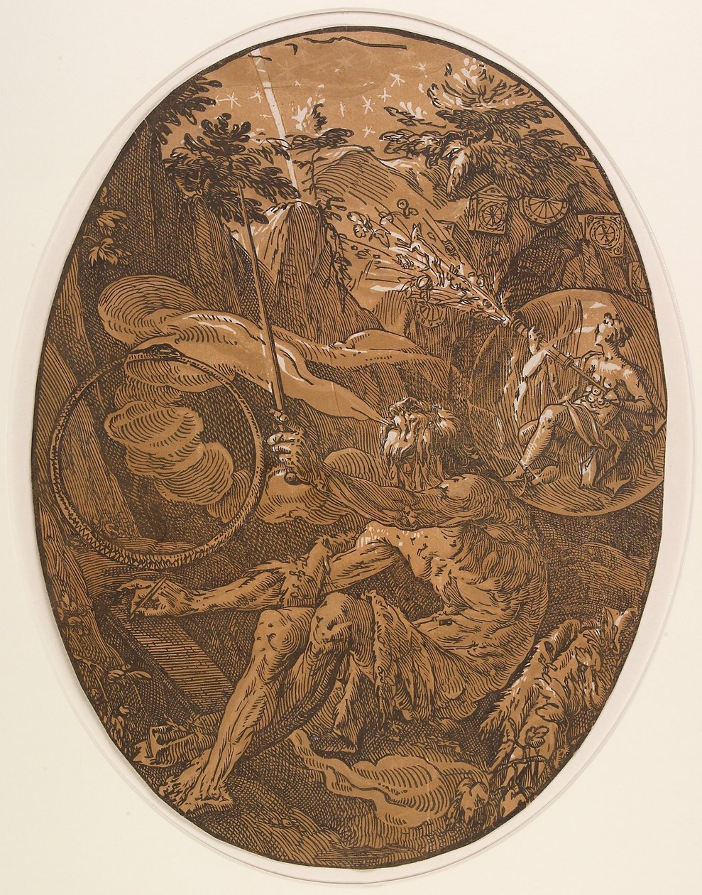 Demogorgon in der Höhle der Ewigkeit da Hendrick Goltzius