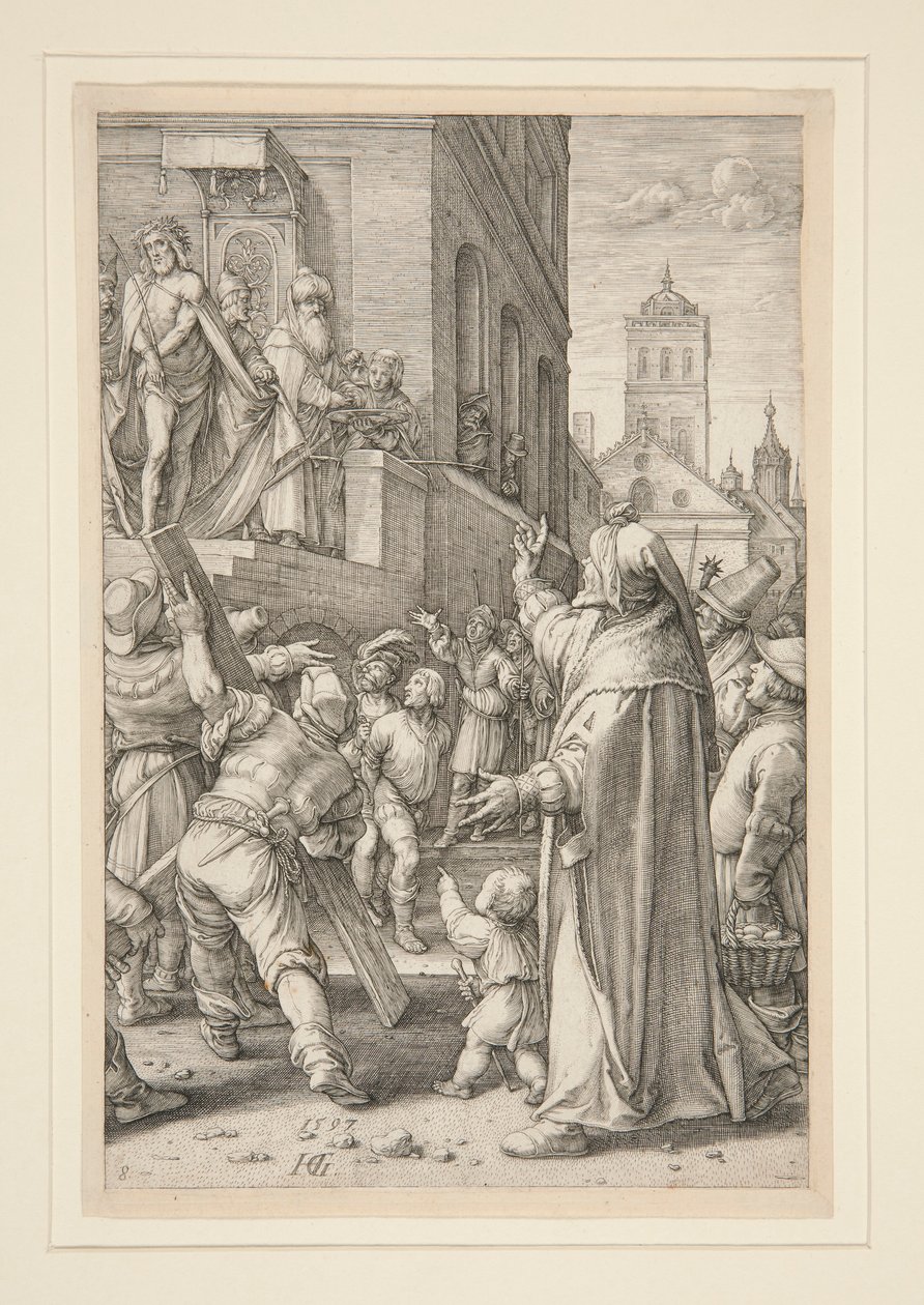 Ecce Homo, dalla Passione, n. 8 di una serie di 12 incisioni da Hendrick Goltzius