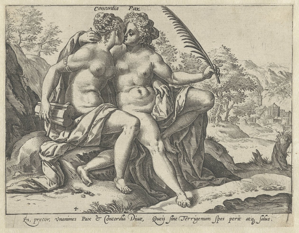 Concordia e Pace da Hendrick Goltzius
