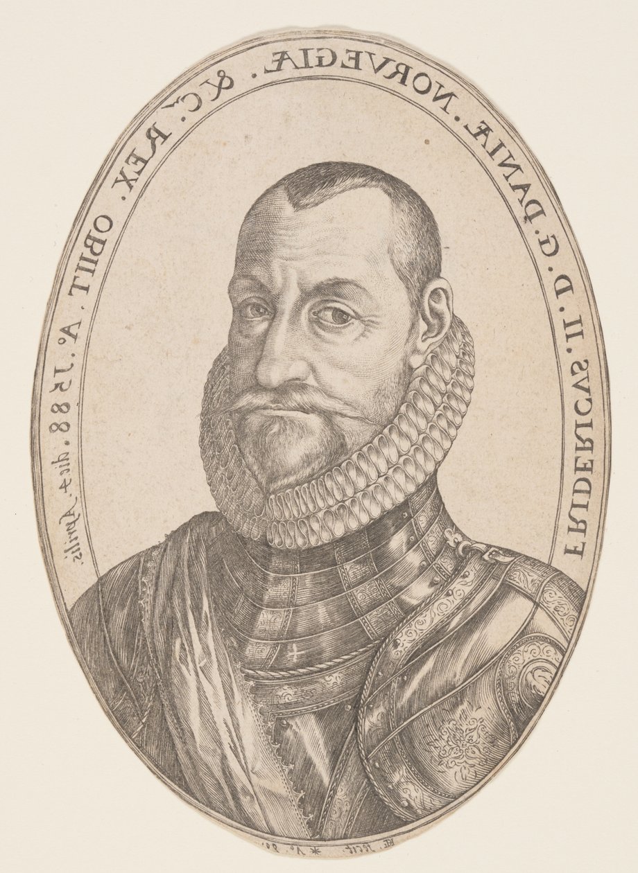 Federico II, re di Danimarca e Norvegia da Hendrick Goltzius