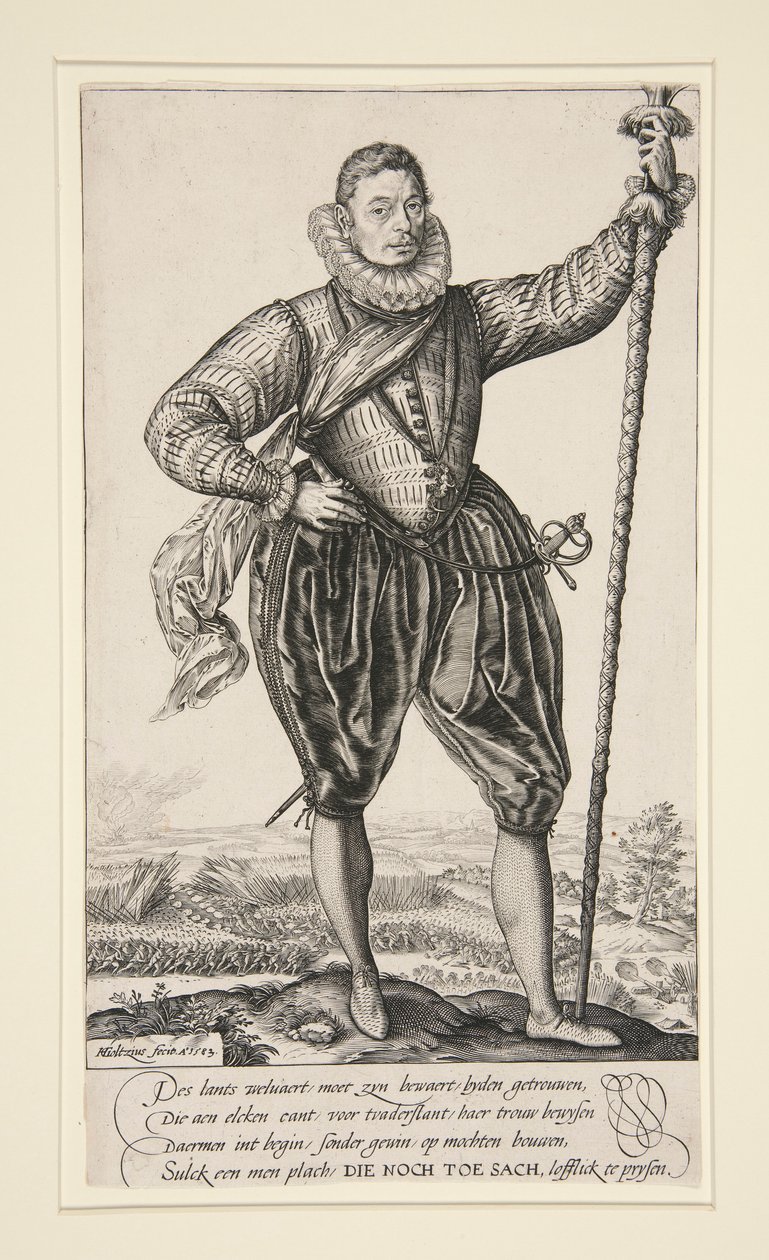 Gerrit de Jong (o Portatore di Picca in Piedi) da Hendrick Goltzius