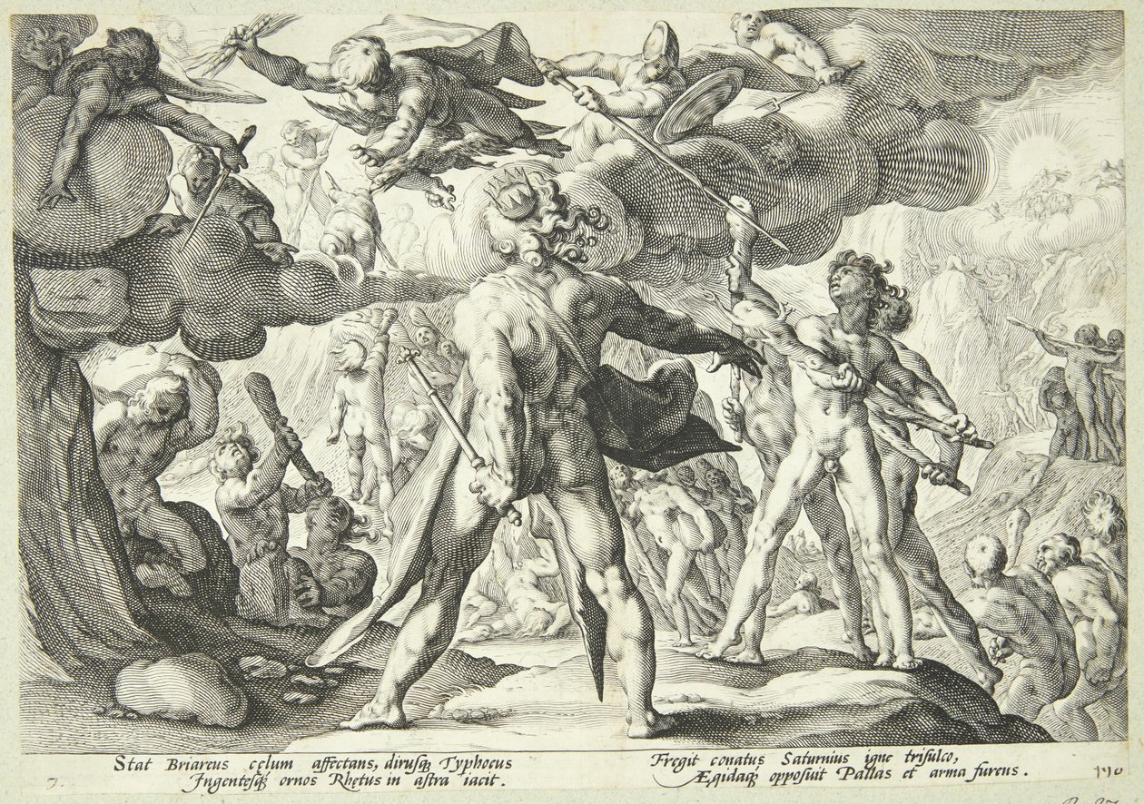 I giganti assaltano i cieli da Hendrick Goltzius