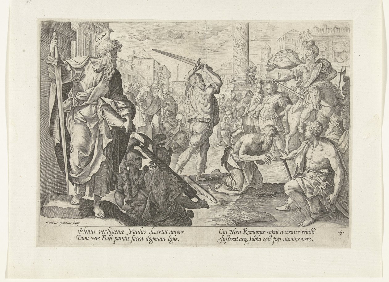 Il martirio di Paolo Il martirio di (Cristo e?) gli apostoli (serie) da Hendrick Goltzius