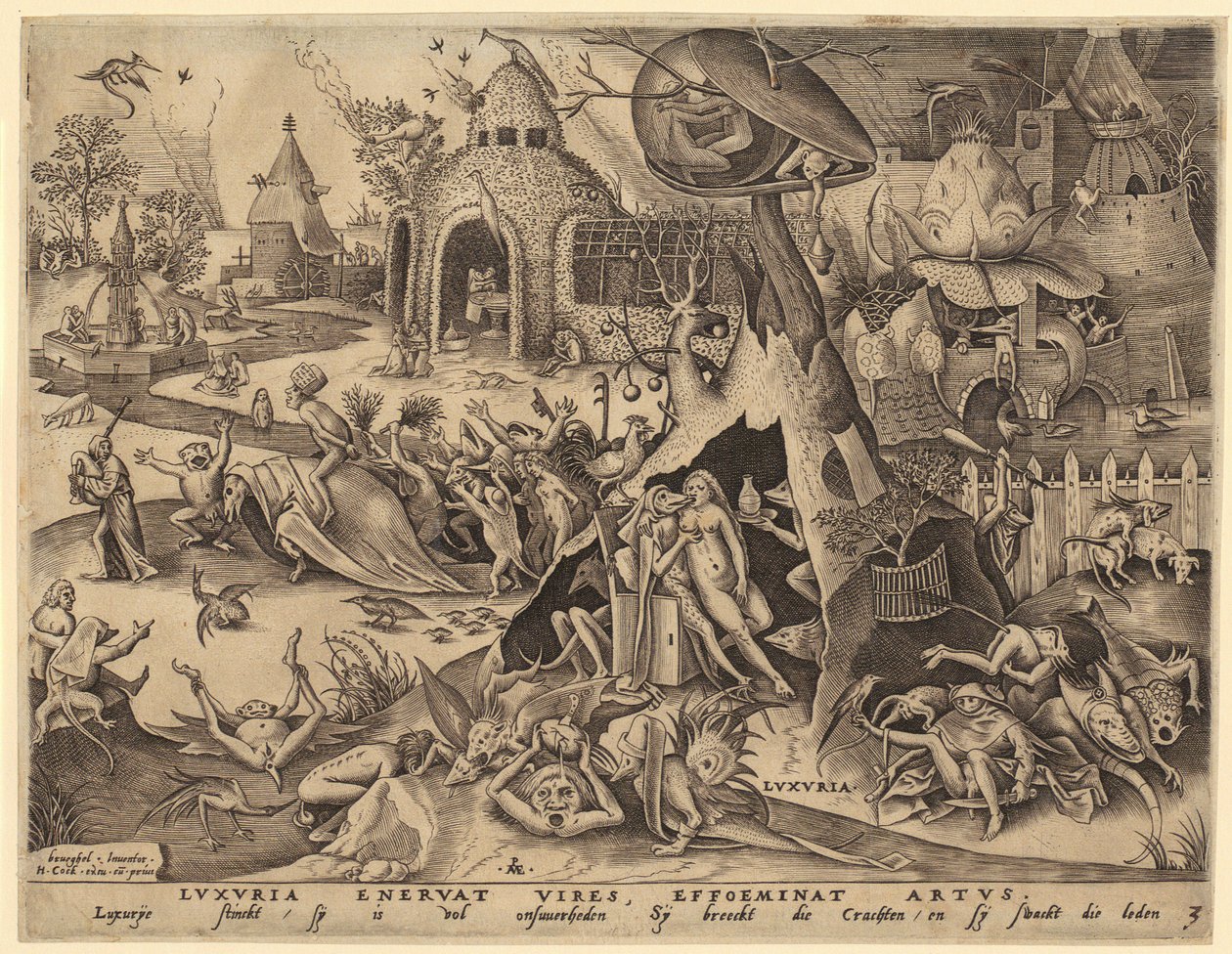 Orazio Coclite, tavola 2 della serie "Eroi romani" da Hendrick Goltzius