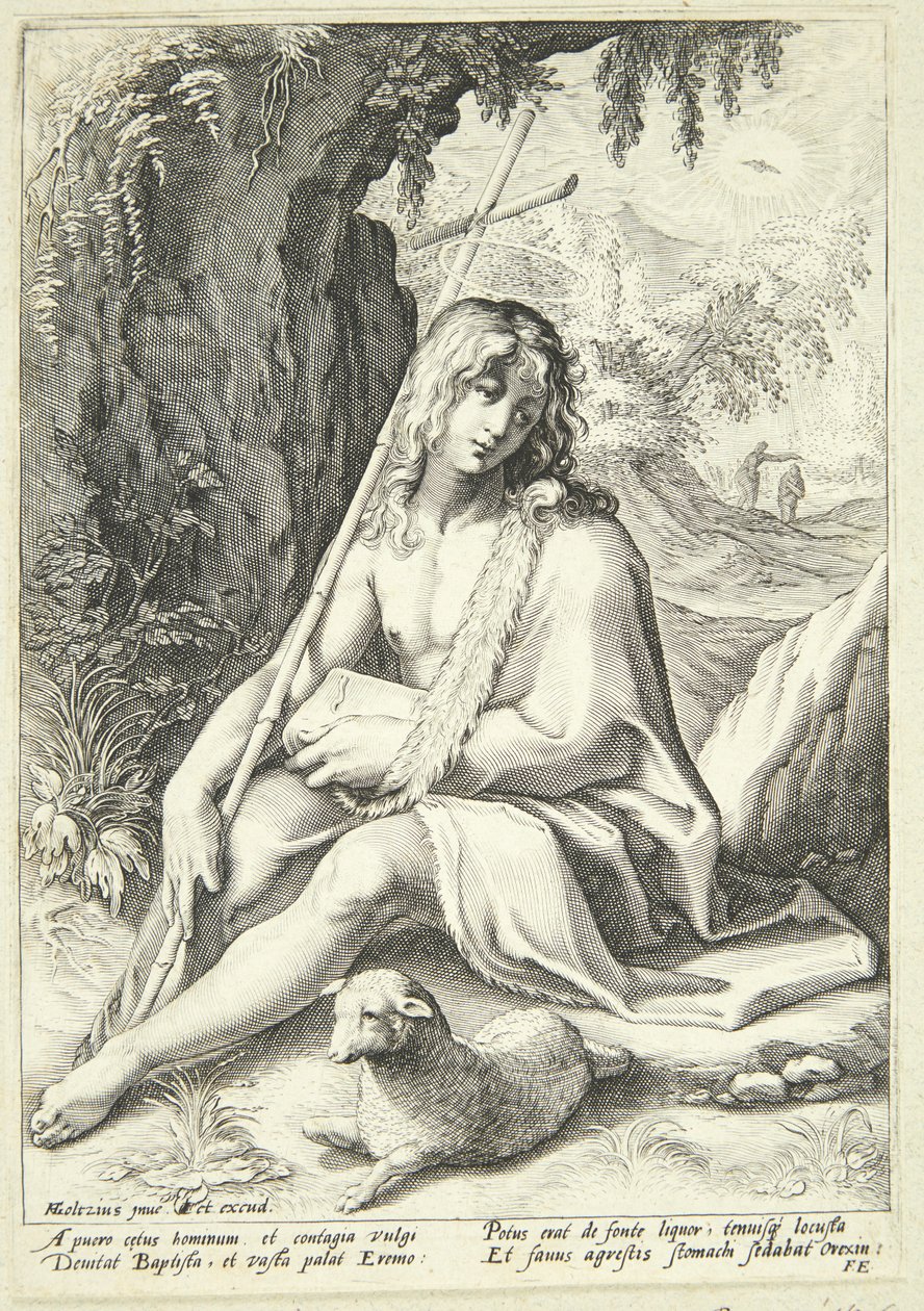 Giovanni Battista nel deserto da Hendrick Goltzius