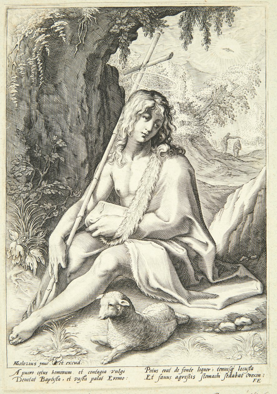 Giovanni Battista nel deserto da Hendrick Goltzius
