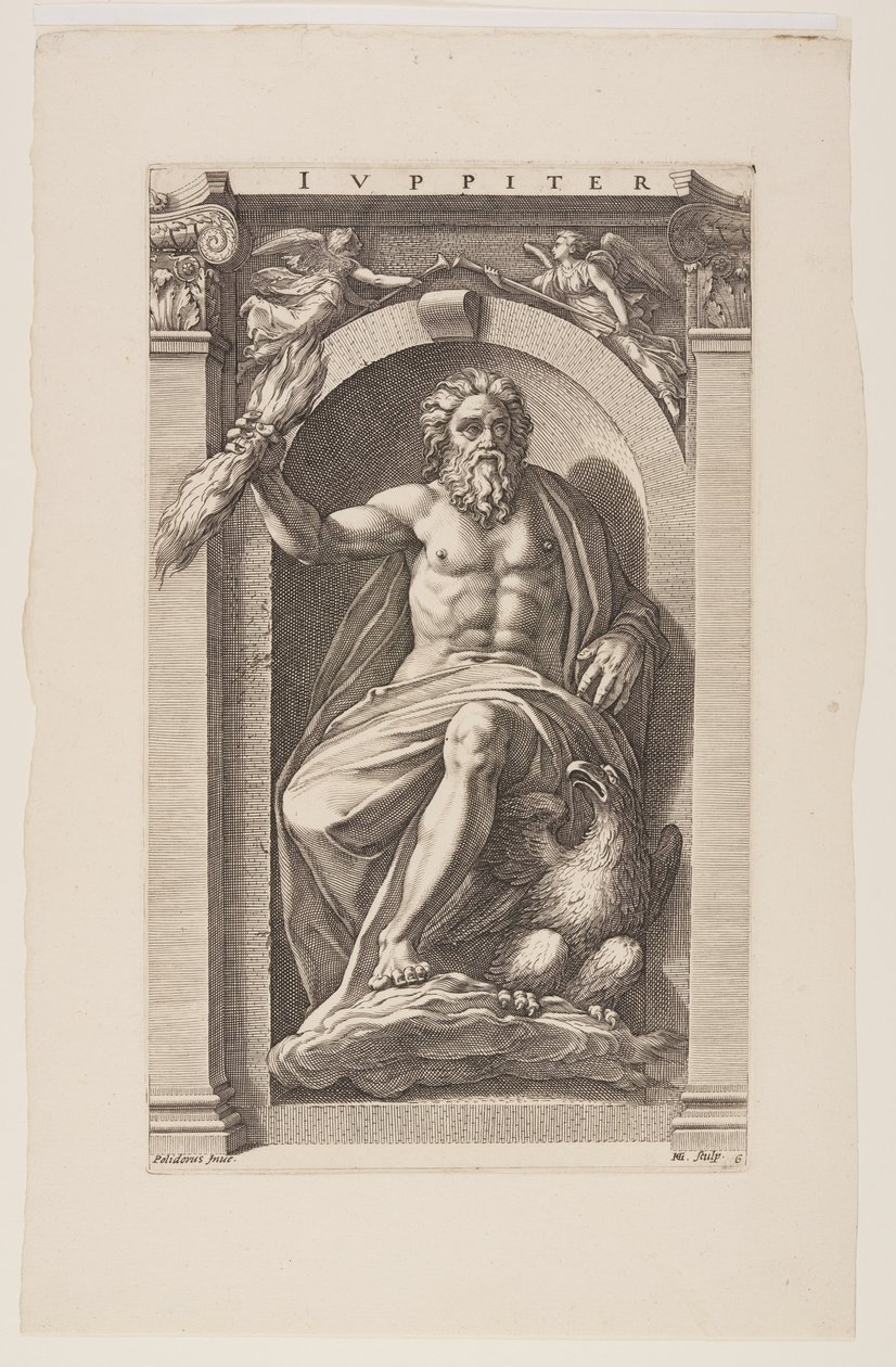 Giove, da Otto divinità pagane da Hendrick Goltzius