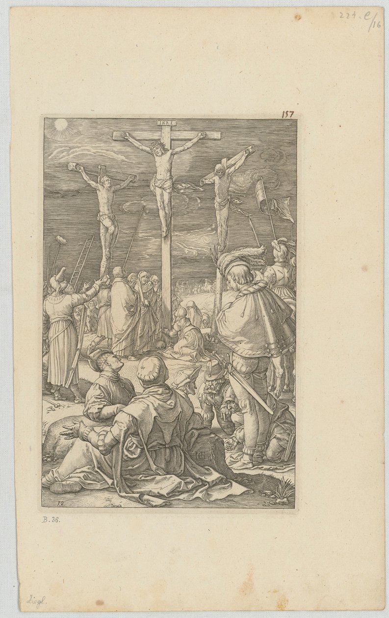 Crocifissione, foglio 10 della serie "La Passione" da Hendrick Goltzius