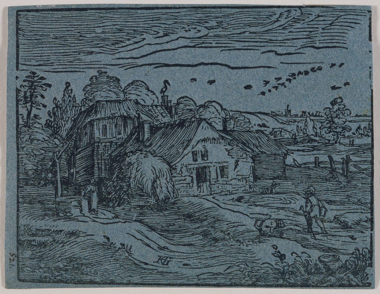 Paesaggio con casa contadina da Hendrick Goltzius