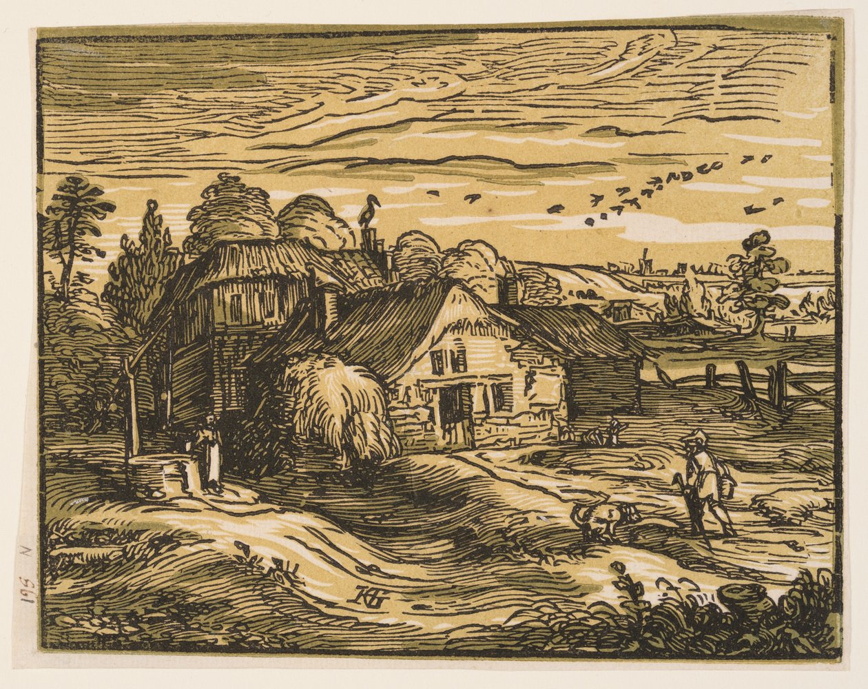 Paesaggio con casa colonica da Hendrick Goltzius
