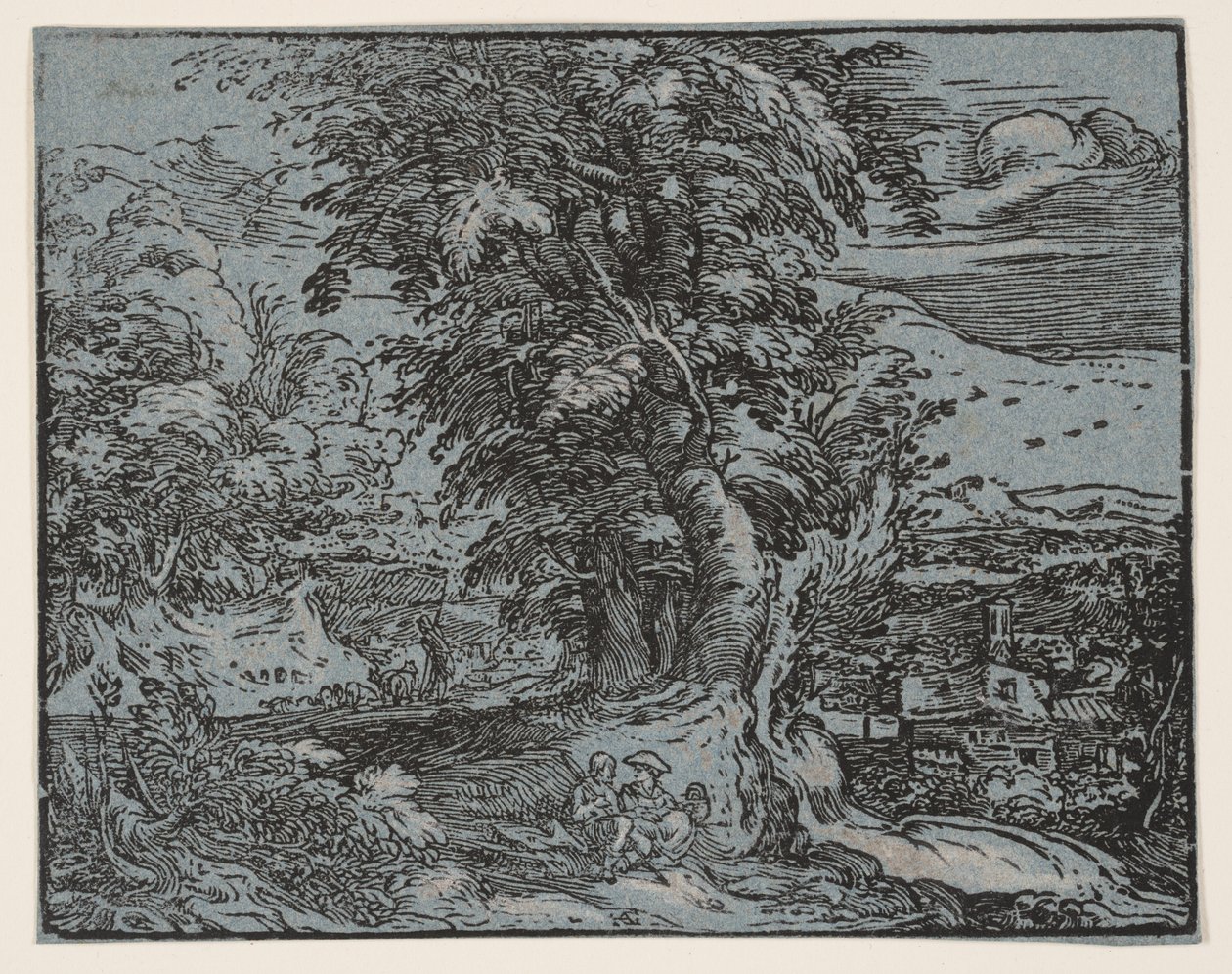 Paesaggio con coppia di pastori da Hendrick Goltzius