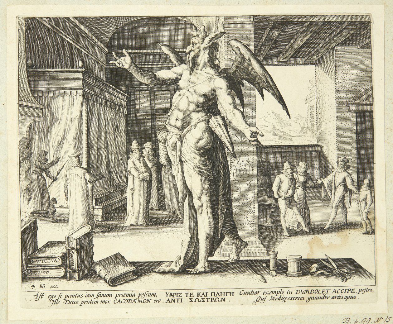 Il medico come diavolo da Hendrick Goltzius