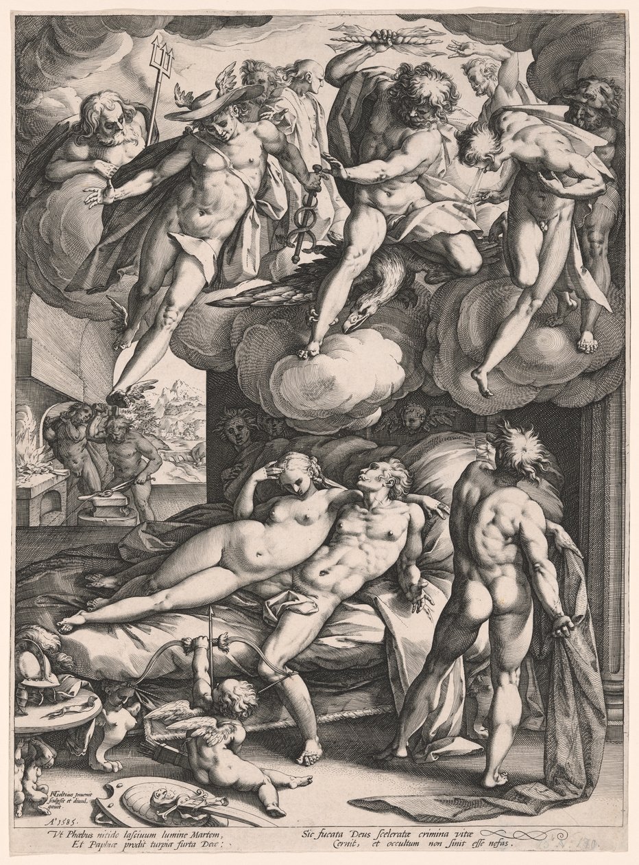 Marte e Venere sorpresi da Vulcano da Hendrick Goltzius