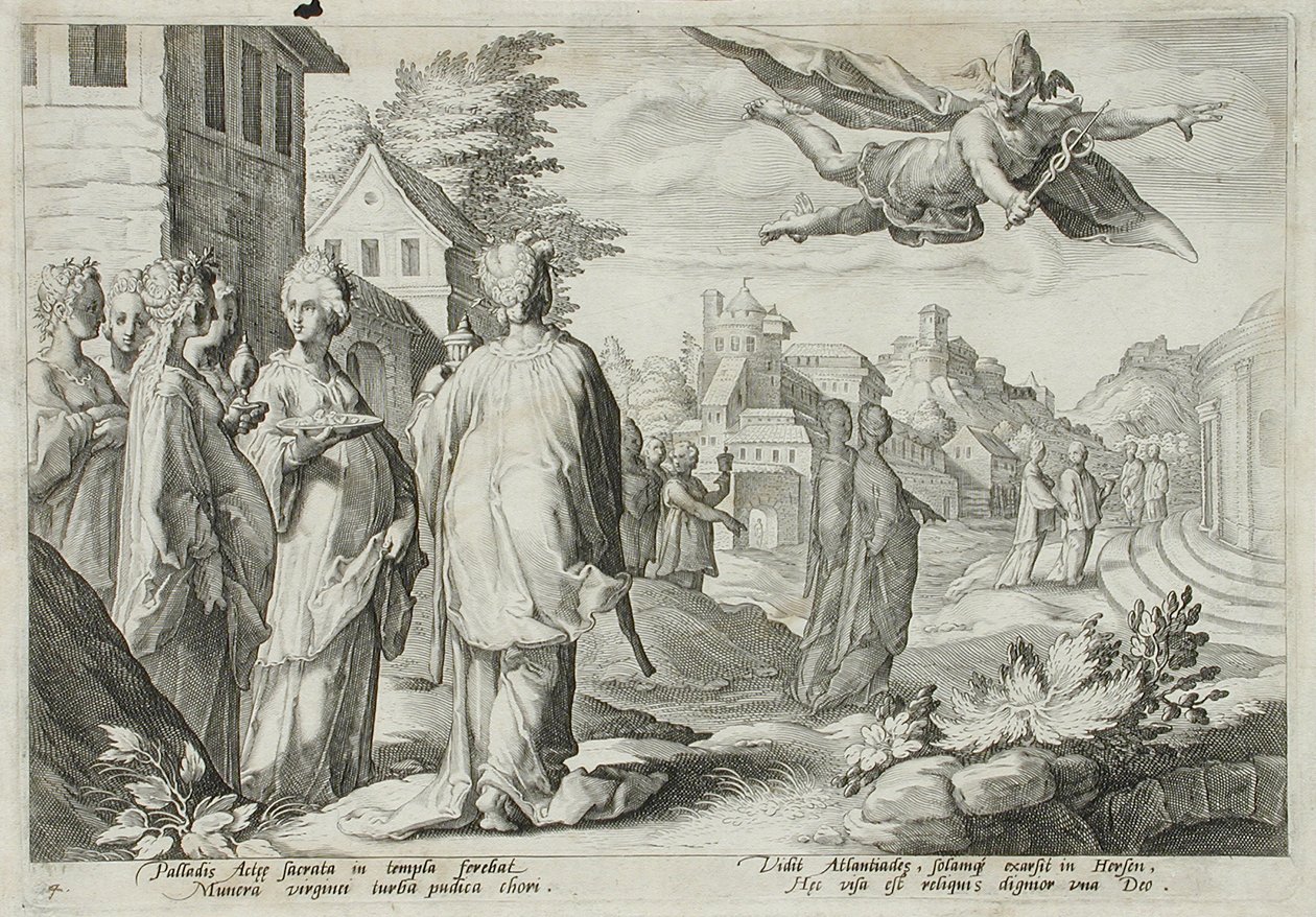 Mercurio innamorato di Erse, figlia di Cecrope da Hendrick Goltzius