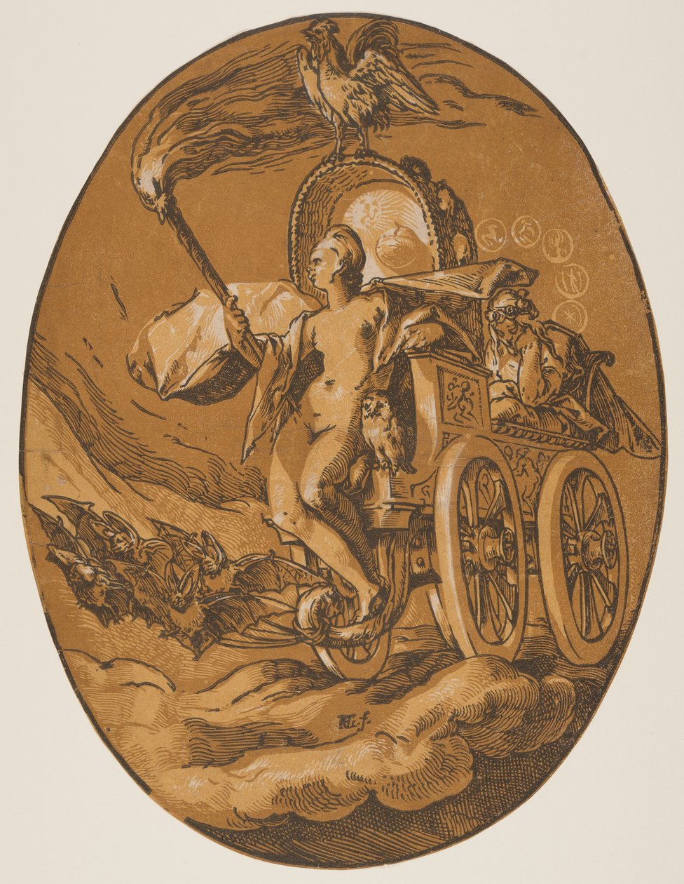 Nox, da Le divinità da Hendrick Goltzius