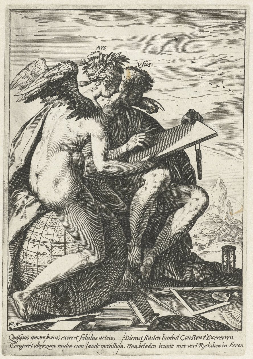 Esercizio e Arte (Ars / Usus) da Hendrick Goltzius